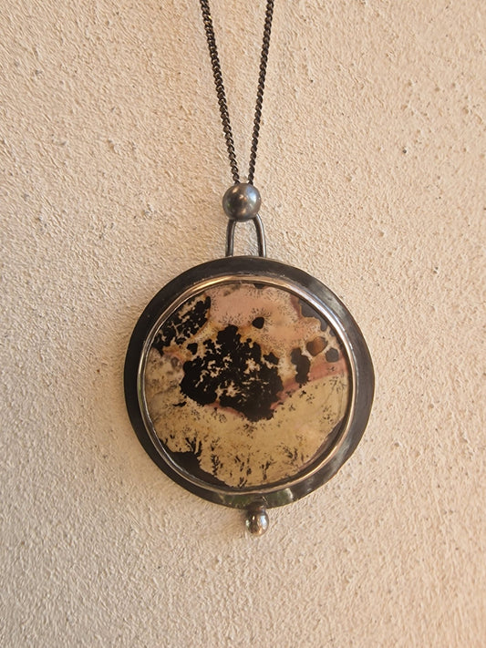 Unik halsband med honungsdendrit - Vatlings smycken