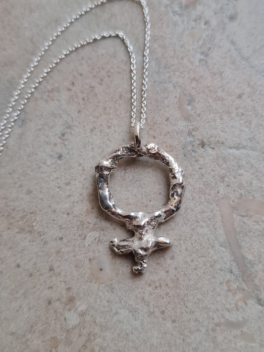 Unik rå feminhalsband - Vatlings smycken