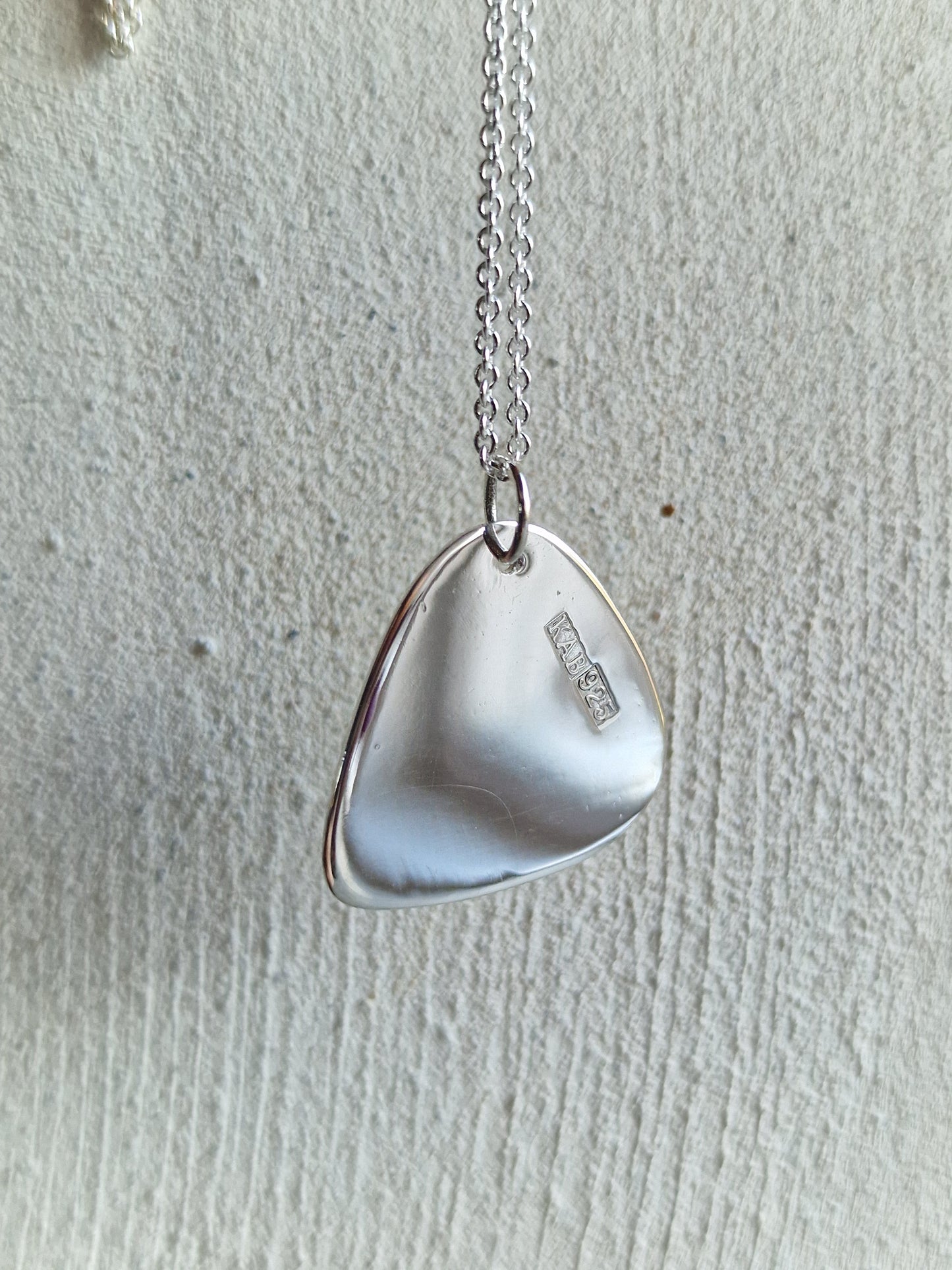 Plektrumhalsband i silver