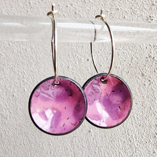 Debbie emaljörhängen rosa