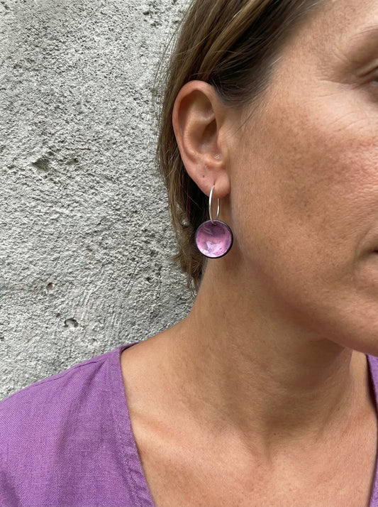 Debbie emaljörhängen rosa