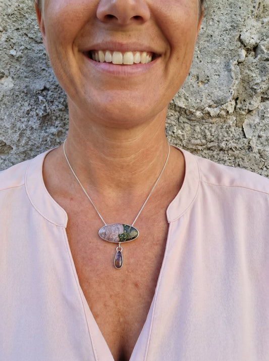 Halsband med Ocean jasper