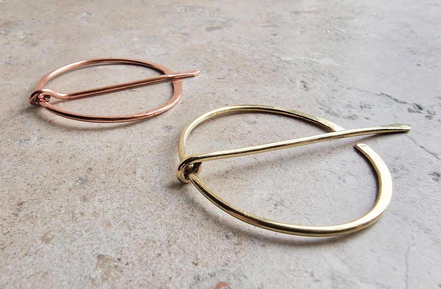 Shawl fastener - brass or copper