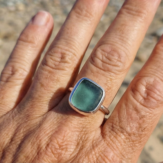 Josefin strandglasring turkos