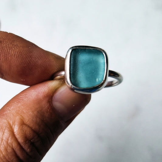 Josefin strandglasring turkos