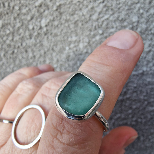 Josefin strandglasring turkos