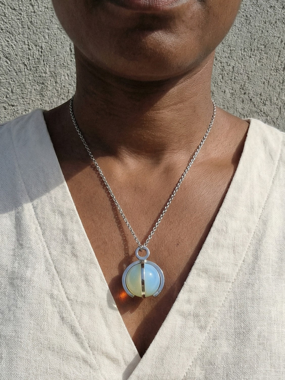 Amy kulhalsband med opalit - Sterling silver