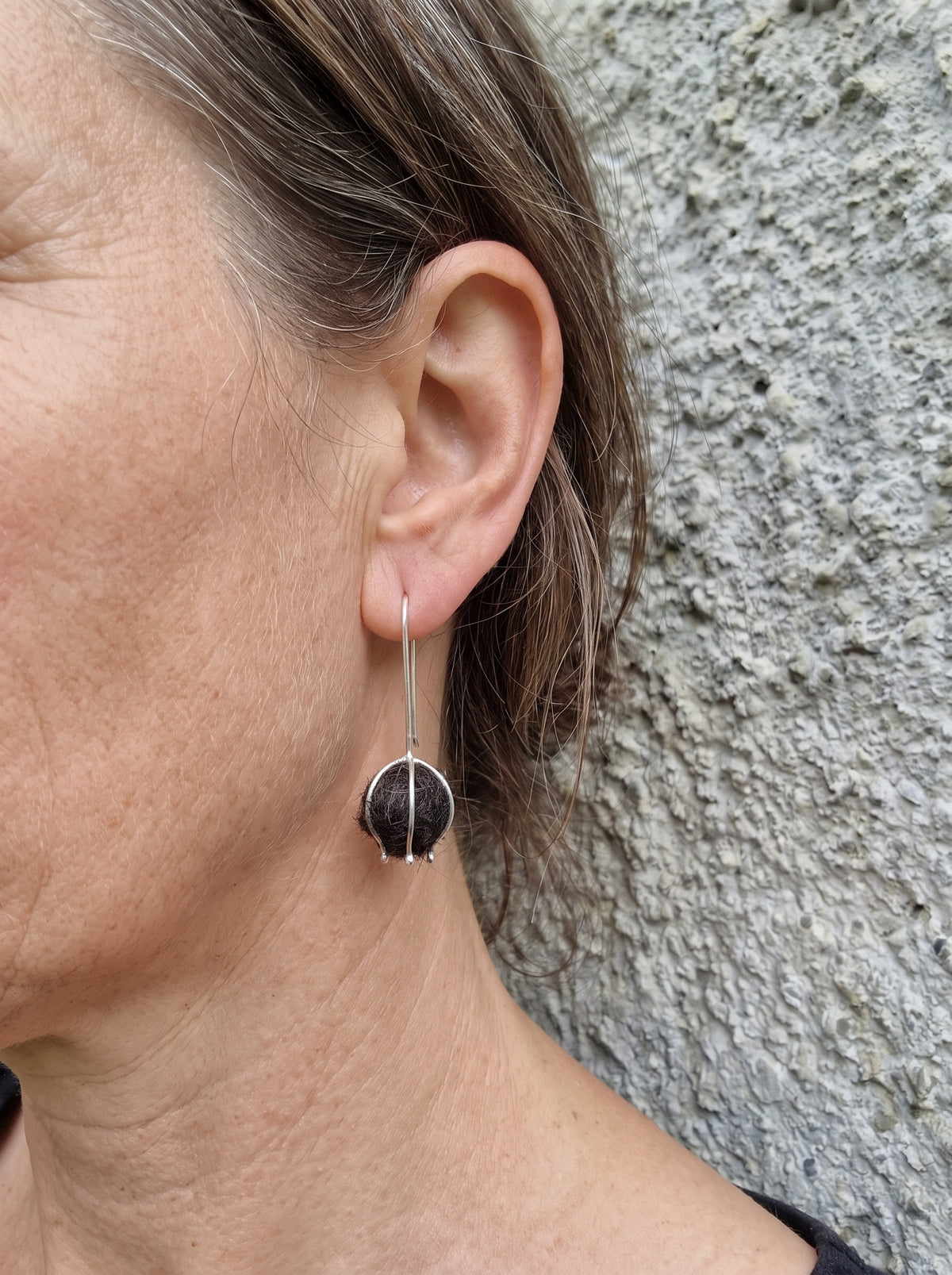 Josefin ull-örhängen - Sterling silver